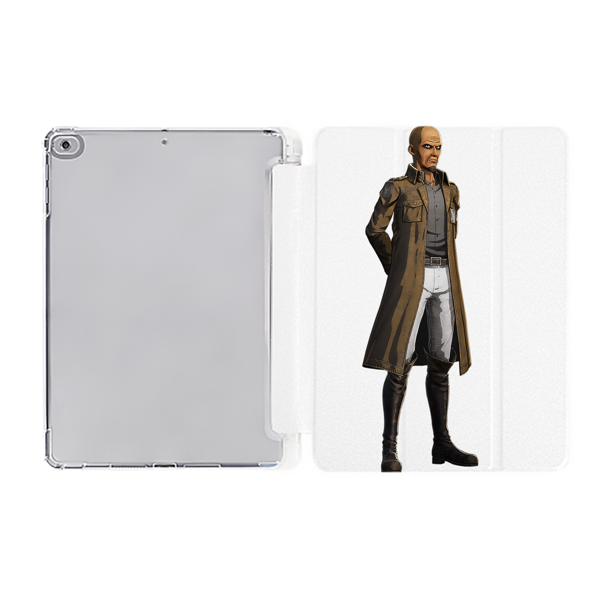 （画像用） 進撃の巨人 Attack on Titan IPad ケース ペン収納付き 三つ折りスタンド PUレザー×シリコン 対応機種9.5/10.5/10.9インチ
